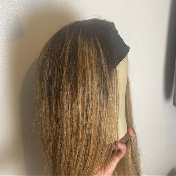 Nia Wigs Human Jade Ash Brown Human Hair Headband Wig 24” - Picture 5 of 16